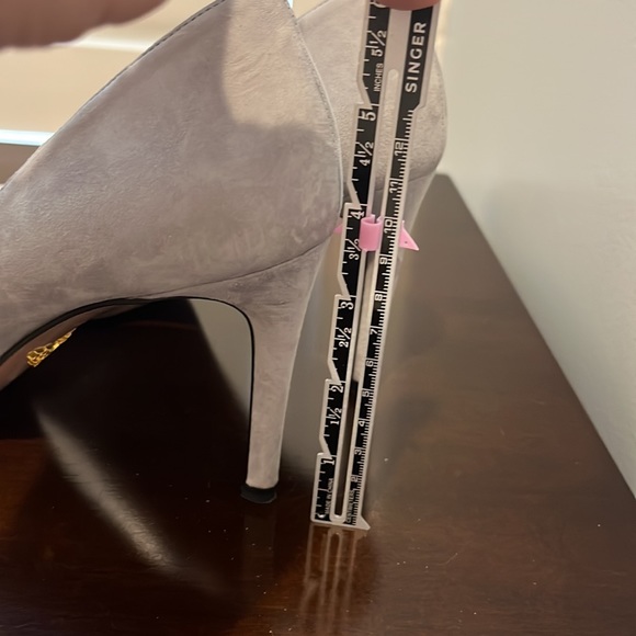 Light Gray Suade Prada Pumps - Picture 15 of 15